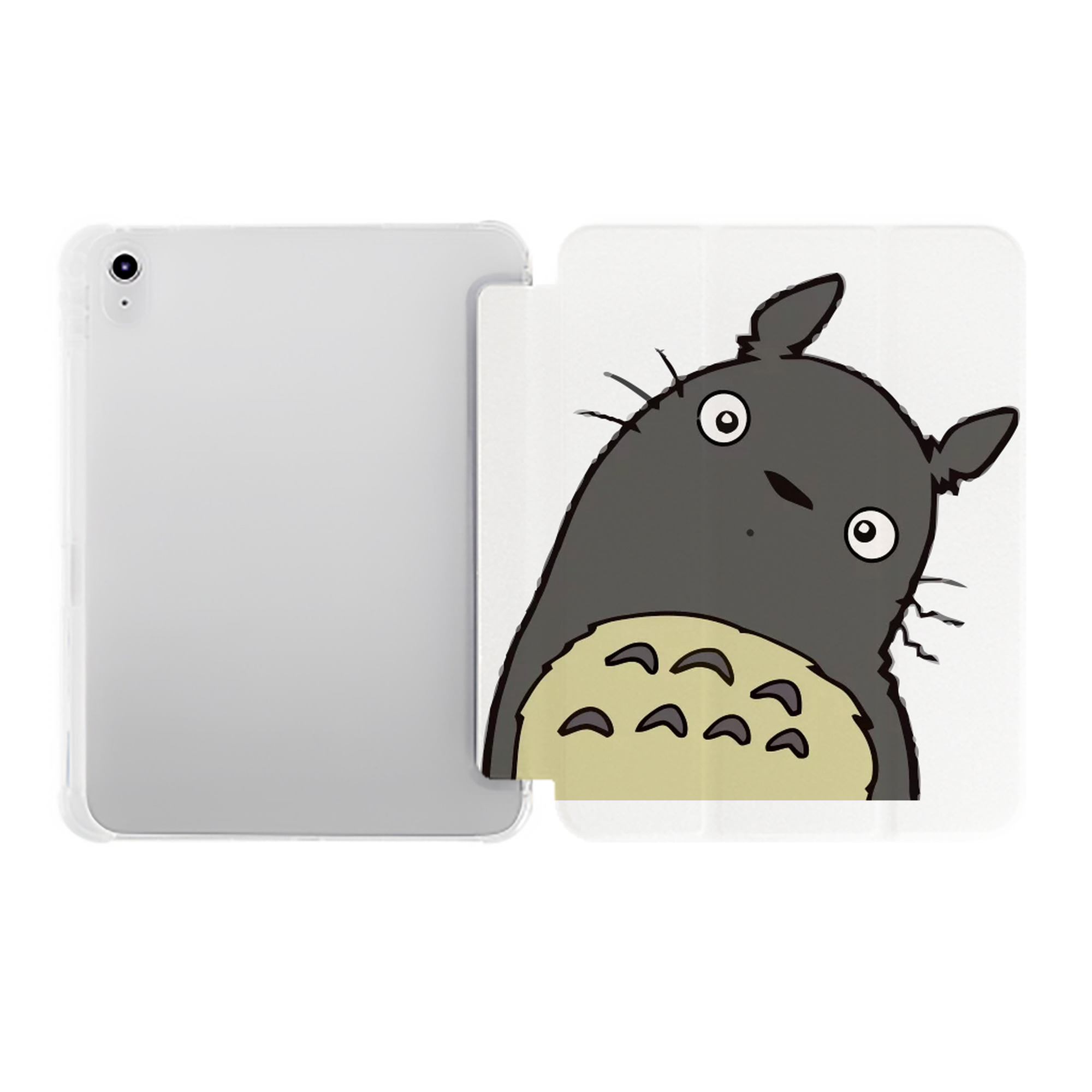（画像用） となりのトトロ 草壁メイ 草壁サツキ My Neighbor Totoro Satsuki Kusakabe Mei Kusakabe IPad ケース ペン収納付き 三つ折りスタンド PUレザー×シリコン 対応機種9.5/10.5/10.9インチ